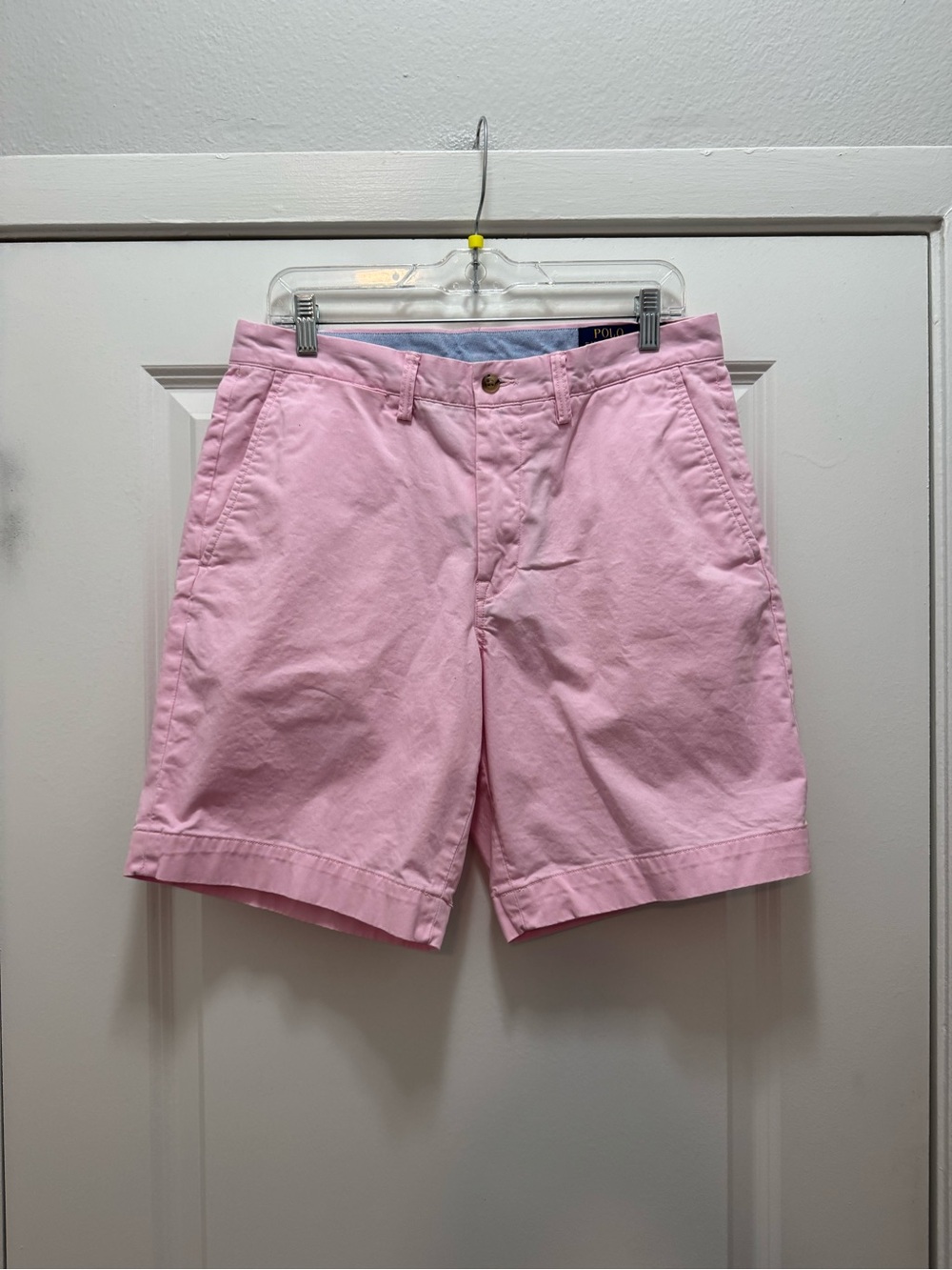 Polo Ralph Lauren Shorts Pink Stretch Classic Fit Chino Pony